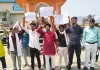 अखिल भारतीय विद्यार्थी परिषद बलरामपुर द्वारा नगर के वीर विनय चौराहे पर प्रदर्शन 