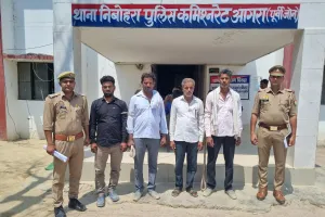 निबोहरा पुलिस द्वारा चार वारंटियों को किया गिरफ्तार 