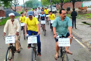 पर्यावरण और स्वास्थ्य जागरूकता अभियान साइकिल यात्रा