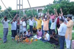 भूमि पूजन के साथ हुआ दुर्गा पूजा महोत्सव का शुभारंभ