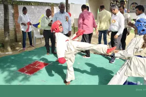 तहसील स्तरीय माध्यमिक विद्यालयी कराटे प्रतियोगता  सम्पन्न।