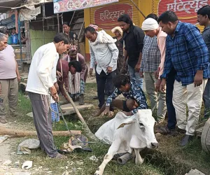 बिना ढक्कन नाली दे रहा हादसों को दावत